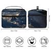 OURTEV Travel Makeup Bag Earth from The Outer Space Cosmetic Bags for Women Waterproof Portable Make Up Organizer view 2