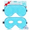BeeVines Cooling Eye Mask, 2 Pack XL Jumbo Size Freezer Gel Eye Masks for Puffy Eyes Face, Ice Eye Mask, Cold & Warm Compress, Frozen Ice Pack for Post Eye Surgery & Allergies(Blue) view 1