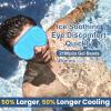 BeeVines Cooling Eye Mask, 2 Pack XL Jumbo Size Freezer Gel Eye Masks for Puffy Eyes Face, Ice Eye Mask, Cold & Warm Compress, Frozen Ice Pack for Post Eye Surgery & Allergies(Blue) view 2