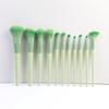11pcs Green Makeup Brush Set for Beginners Complete Set Of Soft Beauty Tools view 1