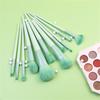 11pcs Green Makeup Brush Set for Beginners Complete Set Of Soft Beauty Tools view 2