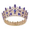 TRUSTTWO Luxurious And Luxurious Crystal Wedding Bridal Ring Tiaras Suitable Fit For Ball Brides, Diadem Hair, Jewelry, Queen Headwear The New(Blue) view 1