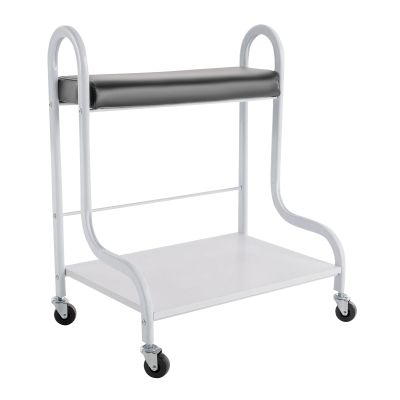 Kreiaoer Beauty Salon Nail Or Foot Bath Spa Portable Trolley, Foot Bath Trolley Cart with Wheel, Cart for Foot Rest Pedicure Manicure Funiture Massage Table Salon Supplies, Footrest Stand (A - Black)