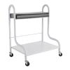 Kreiaoer Beauty Salon Nail Or Foot Bath Spa Portable Trolley, Foot Bath Trolley Cart with Wheel, Cart for Foot Rest Pedicure Manicure Funiture Massage Table Salon Supplies, Footrest Stand (A - Black)