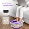 CuPiLo Foot Spa Bath Massager with Heat, Collapsible Foot Massager Spa Soaking Tub with Bubbles, Red Light, Pumice Stone, Shiatsu Massage Rollers, Pedicure Foot Spa for Relaxation, Gifts(Purple) view 3