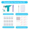 Ear Piercing Gun Kit, Reusable Professional Multi Purpose Ear Piercing Kit Nose Piercing Tools Set with 204 Pcs Stainless Steel Glossy Earrings Stud Earrings for Salon and Home Piercing view 2
