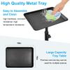 JOSTZHXIN Salon Rolling Tray, Premium Aluminum Tattoo Tray Rolling Cart, Height Adjustable Styling Tray, Service Storage Tray Trolley for Beauty Salon Clinic Spa view 2
