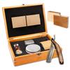 Complete Straight Razor Kit - Straight Razor Shaving Kit for Men with Damascus Steel Blade, Leather Strop, Organic Shave Soap, Synthetic Shaving Brush, Strop Paste, Leather Case, Gift Box view 1