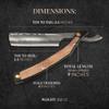 Complete Straight Razor Kit - Straight Razor Shaving Kit for Men with Damascus Steel Blade, Leather Strop, Organic Shave Soap, Synthetic Shaving Brush, Strop Paste, Leather Case, Gift Box view 2