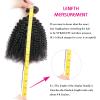 10A Brazilian Virgin Hair Extensions, Afro Curly Human Hair Bundles 16" 18" 2pcs, 100% Unprocessed Natural Black Hair for Black Women view 3
