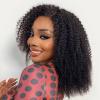 100% Unprocessed Brazilian Afro Curly Human Hair, 2 Bundles 10A Grade 10-12 Inch Curly Virgin Weave Bundles Hair Extensions, Natural Black Color for Black Women view 1