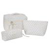 BLACKNANA 3 Pcs Makeup Bag Travel Cosmetic Bag Set Large Capacity Toiletry Bag Flower Print Wash Bag Pen Bag for Woman Girls view 1