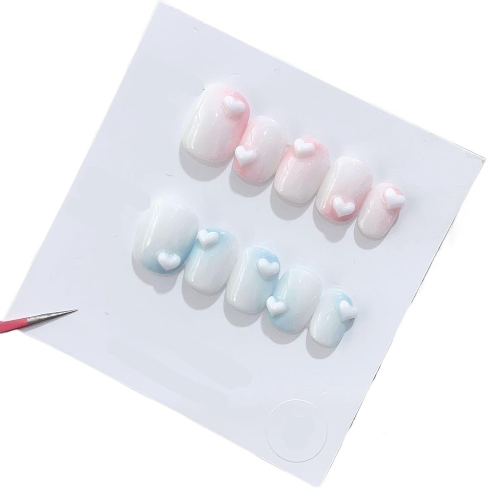 Handmade Wearing Nail Art Long and Short Nail Art Fake Nail Patches(24281,M)