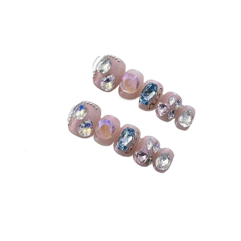 Handmade Wearing Nail Art Long and Short Nail Art Fake Nail Patches(24248,M)