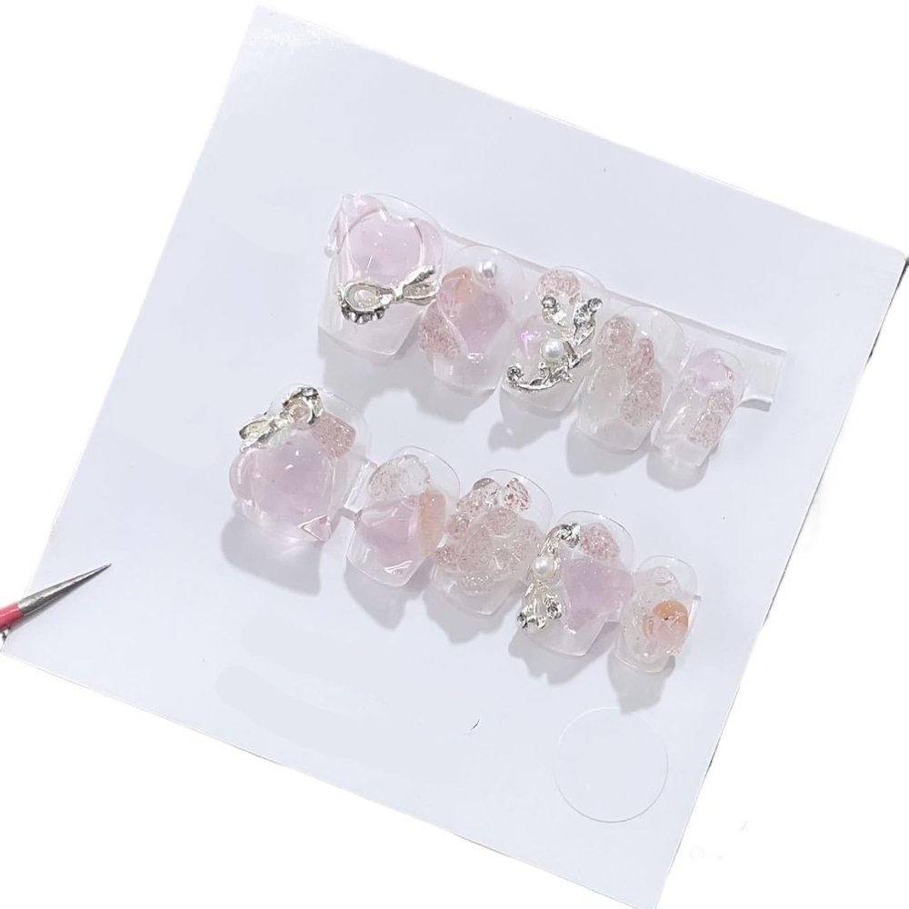 Handmade Wearing Nail Art Long and Short Nail Art Fake Nail Patches(24261,M)