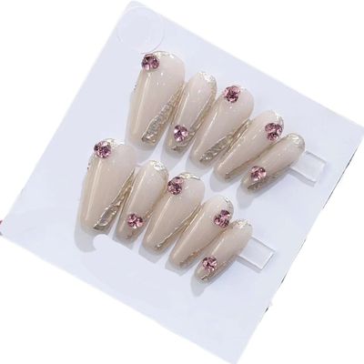 Handmade Wearing Nail Art Long and Short Nail Art Fake Nail Patches(24236,M)