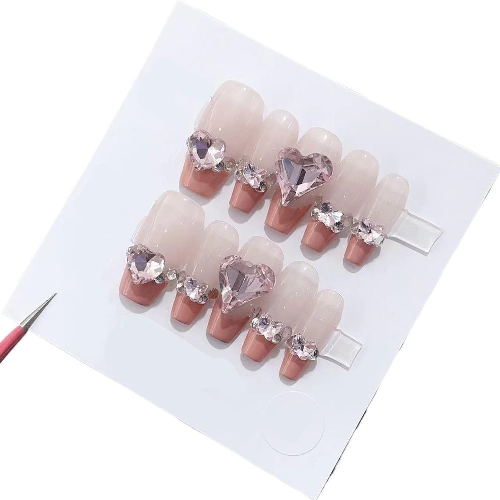 Handmade Wearing Nail Art Long and Short Nail Art Fake Nail Patches(24273,M)