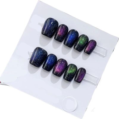 Handmade Wearing Nail Art Long and Short Nail Art Fake Nail Patches(24239,M)