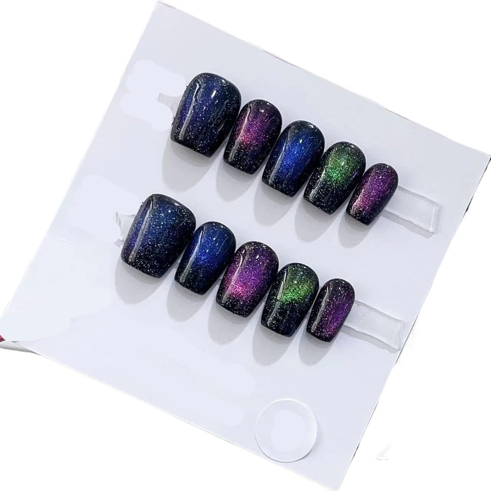 Handmade Wearing Nail Art Long and Short Nail Art Fake Nail Patches(24239,M)