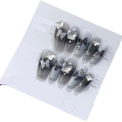 Handmade Wearing Nail Art Long and Short Nail Art Fake Nail Patches(24212,M)