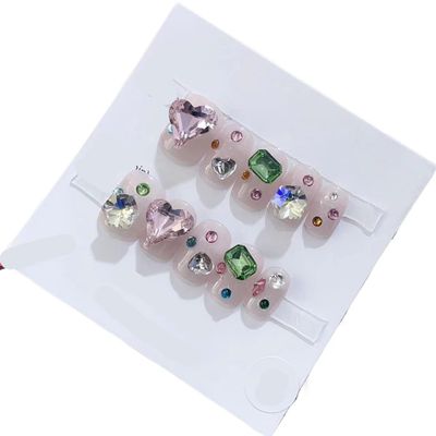Handmade Wearing Nail Art Long and Short Nail Art Fake Nail Patches(24221,M)