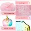 Tioncy 3 Pcs Large Body Powder Puff and Container Crystal Container Soft Washable Reusable Velour Face Body Glitter Wet Dry Makeup(Colorful) view 3