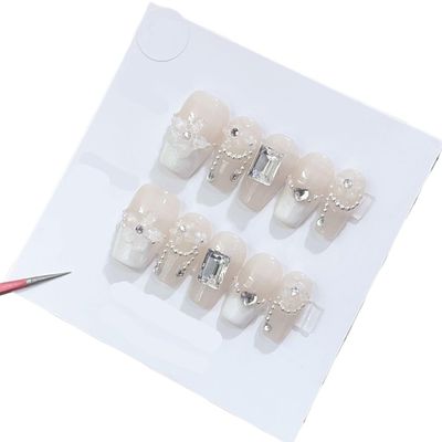 Handmade Wearing Nail Art Long and Short Nail Art Fake Nail Patches(24291,M)