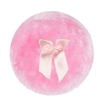 3.3 Inch Large Powder-Puff Soft Plush Powder-Puff Body Puff Ribbon Bow Handle For Girl Women Home Office Travel