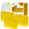 3Packs Best Turmeric Soap Bar, Organic Tumeric Soap for Face and Body, Honey Lemon Tumeric Body Wash with Vitamin C, E, Citrus, Turmeric Face Wash for Smoothing, Moisturizing skin view 1