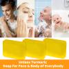 3Packs Best Turmeric Soap Bar, Organic Tumeric Soap for Face and Body, Honey Lemon Tumeric Body Wash with Vitamin C, E, Citrus, Turmeric Face Wash for Smoothing, Moisturizing skin view 3