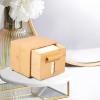 Bamboo Towel Container Face Towel Bamboo Storage Wood Tissue Box Drawer Design Washcloth XL Storage Box High Volume Suitable for Bathroom view 3