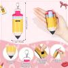 Abbylike 20 Pcs Lipstick Holder Keychain Lip Balm Pencil lip balm holder Pencil Lipstick Organizer Holder Keychain bulk Lip Balm Holder Pouch Portable Lipstick Bag With Hook for Women Teacher Gift view 2