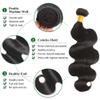 100% Unprocessed Brazilian Virgin Human Hair Bundles, Body Wave Hair Extensions 2 Bundles, Natural Black, 18 & 20 Inch view 2
