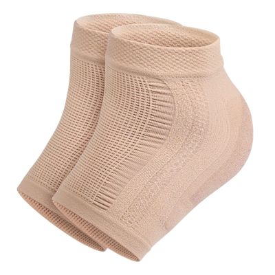 1 Pair Moisturizing Soft-Gel Heel Socks Breathable-Open Toe Socks for Dry Cracked Skin Hydrating-Day and Night Care Skin