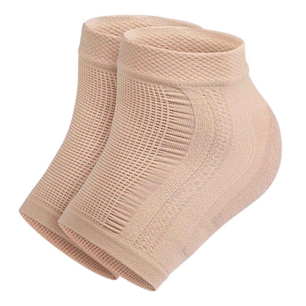 1 Pair Moisturizing Soft-Gel Heel Socks Breathable-Open Toe Socks for Dry Cracked Skin Hydrating-Day and Night Care Skin