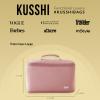 KUSSHI Neoprene Train Case Makeup Bag - Washable Makeup Travel Bag & Vanity Case for Stress Free Travel (Large, Mauve/Stone) view 4
