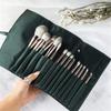 14pcs Green Cloud Makeup Brush Set Blush Brush Eyeshadow Brush Portable Beauty Tools view 2