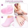 Baluue 2pairs Moisturizing Silicone Foot Socks Spa Covers for Dry Cracked Feet Reusable Gentle Skin for Home Pedicure view 3