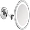 8inch Bathroom Mirrors Wall Mounted,Folding 360 Swivel One-Sided Makeup Mirror Extendable Beauty Mirror Round Shape, Silver(Plug,10X) view 1