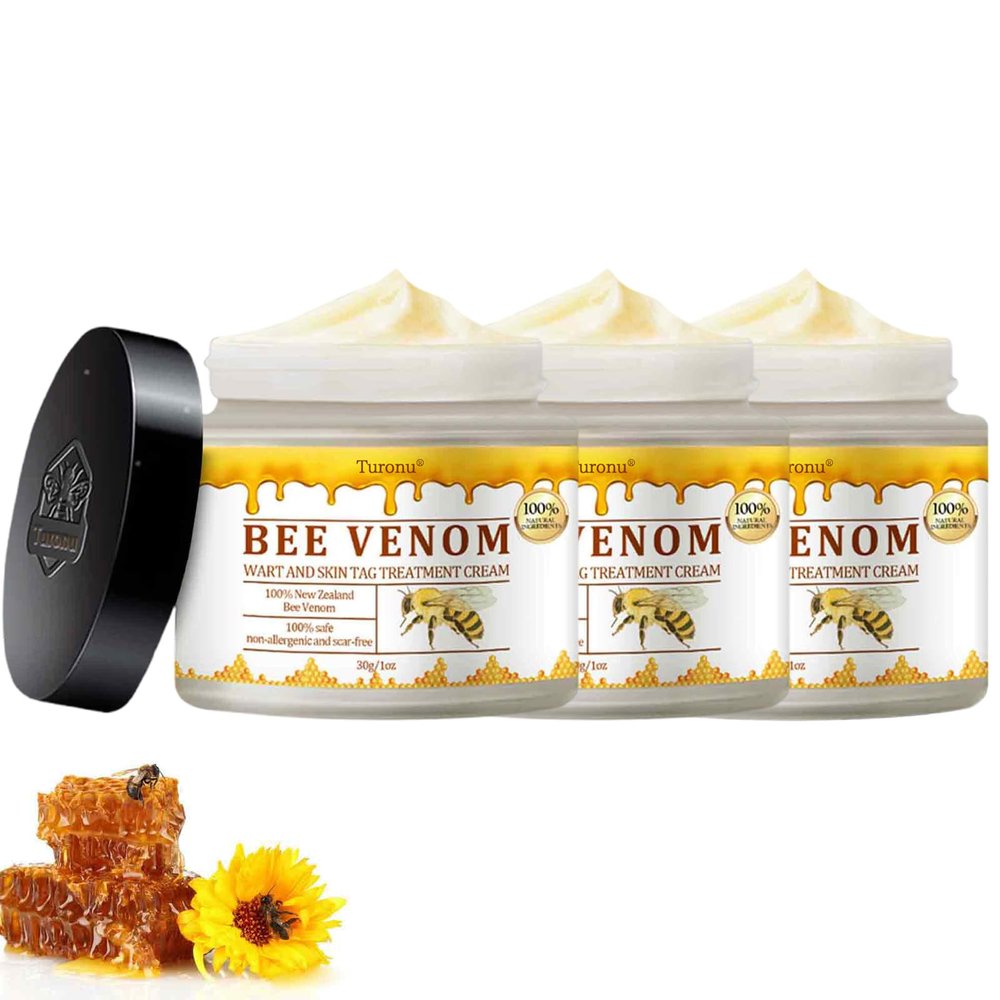 AEEHFENG Turanu Bee Venom Treatment Cream, 2024 New Professional Bee Venom Repair Cream, Turanu Bee Venom Hydrating Moisturizing Cream for All Skin Types (3 Bottle)