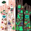 220 Styles Christmas Tattoos for Kids Temporary Glow in the Dark Tattoos Luminous Fake Temp Stickers Christmas Stocking Stuffers Gifts Party Decorations Favors Supplies Birthday Party 20 Sheets view 1