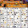 170 Styles Glow in the Dark Halloween Tattoos for Kids Temporary Tattoo Luminous Stickers for Boys Girls Pumpkin Ghost Party Decorations Favors Supplies Trick or Treat Birthday Party 20 Sheets view 2