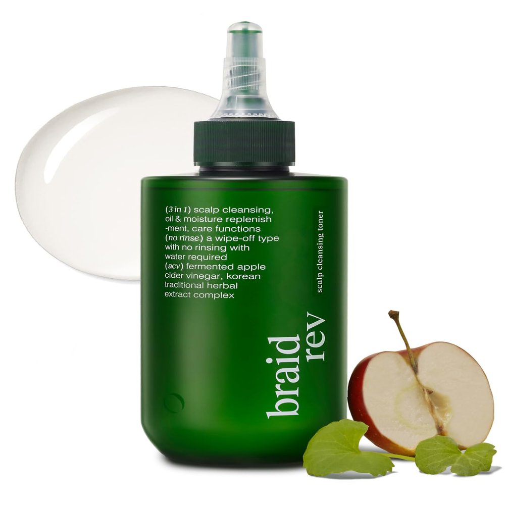 Bephor Scalp Cleansing Toner with Apple Cider Vinegar for Braiding Hair, No-Rinse Moisturizing Scalp Exfoliator, 6.76 Fl Oz