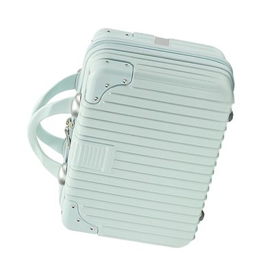 FIXOSHEE Portable Makeup Box Removable Dividers Vintage Mint Green Cosmetic Suitcase for Travel Storage for Organizing Beauty Products and Sundries