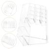 OHPHCALL Clear Cosmetic Organizer with Diamond Pattern Stylish Makeup Storage Holder for Lipsticks Perfumes Products Elegant Vanity for Bathroom and Bedroom Decor view 4