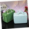 FOYTOKI Travel Makeup Organizer Suitcase Vintage Cosmetic Storage Case for Desktop Office School Use Capacity for Cosmetics Sundries Easy to Organize Access view 4