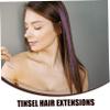 OHPHCALL 6pcs Clip-in Glitter Tinsel Hair Extensions Hair Tinsel Kit for Braiding view 2
