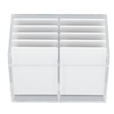 10 Layers Acrylic Eyelash Storage Box, Clear Makeup Organizer False Eyelashes Glue Pallet Holder with Magnetic Bottom, 4 x6x4 inch Eyelash Holder Extension Tool with Sealed Flip