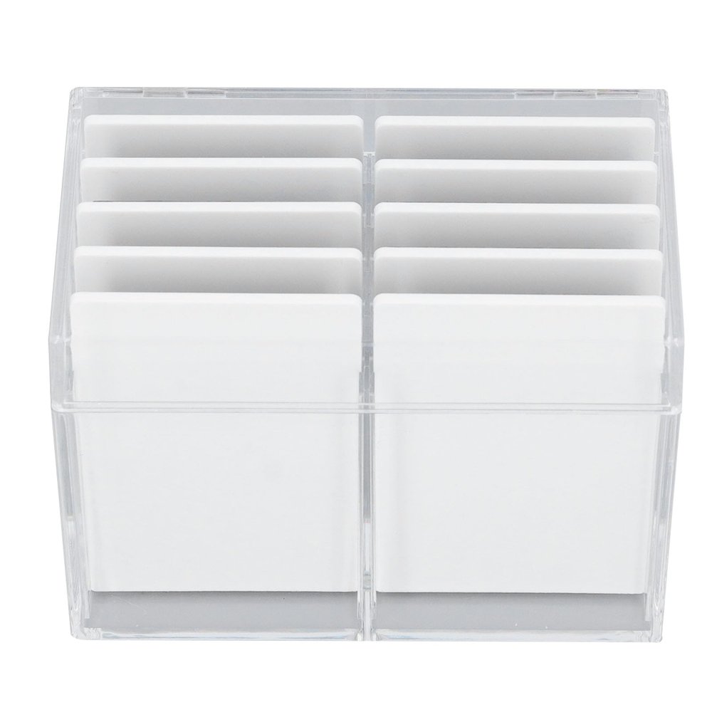 10 Layers Acrylic Eyelash Storage Box, Clear Makeup Organizer False Eyelashes Glue Pallet Holder with Magnetic Bottom, 4 x6x4 inch Eyelash Holder Extension Tool with Sealed Flip