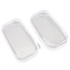 2 Pack Makeup Cosmetic Bag, Clear Hard Shell Zipper Case Secure Zipper Closure, Stackable Versatile Storage Containers Organizer Bin for Organizing Cosmetics, Toys, Chargers view 1
